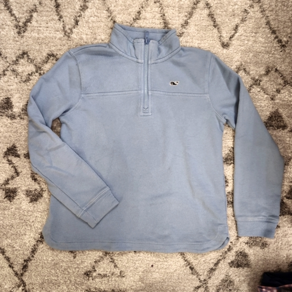 Boys Saltwater Quarter-Zip Blue Size M